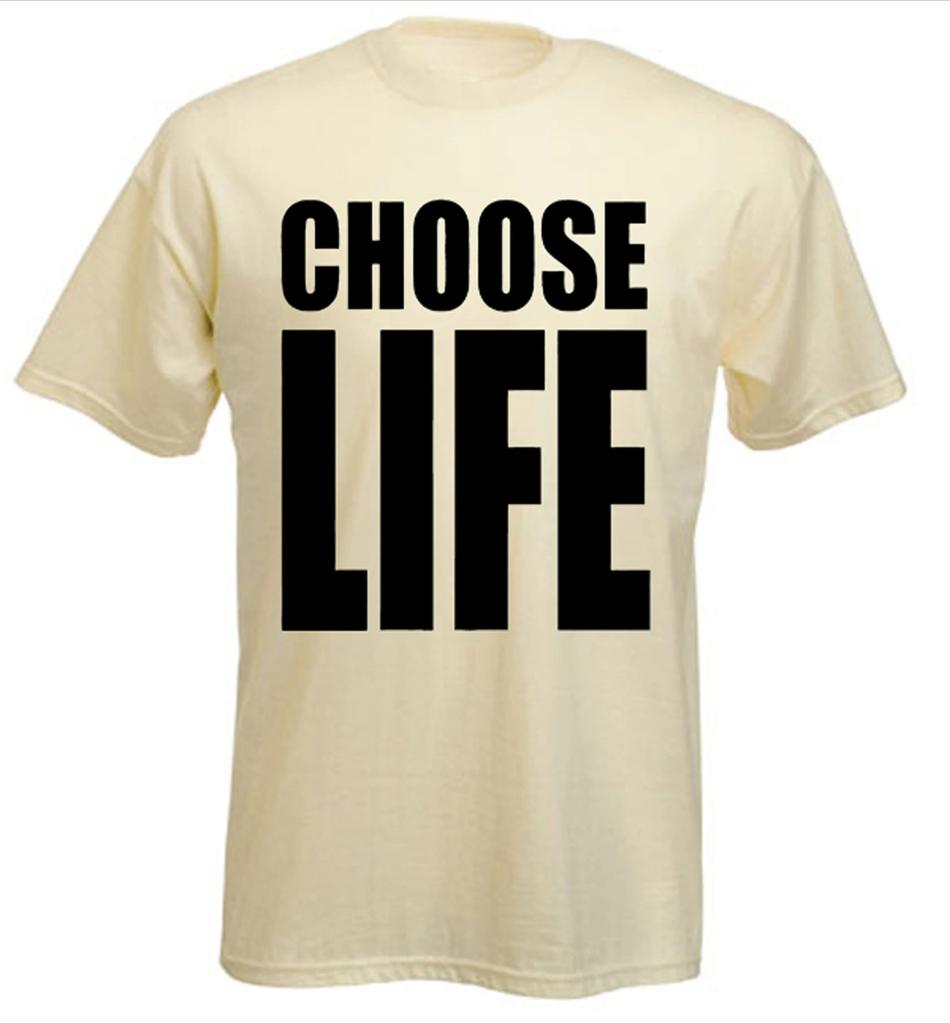 Choose Life Pánské tričko s potiskem písmen Letní ležérní pulovr s kulatým výstřihem a krátkým rukávem Sportovní topy Módní prodyšné Streetwear
