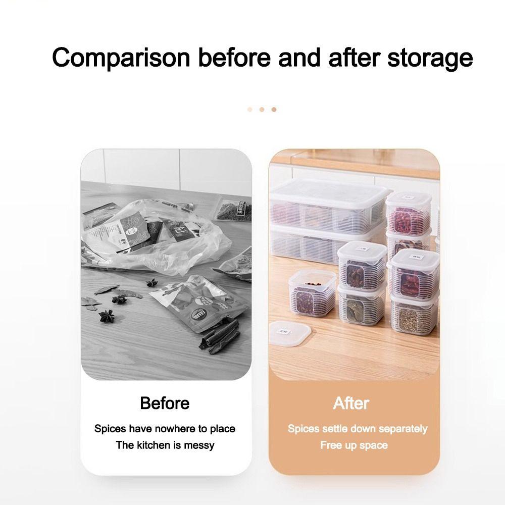 1/7pcs with Lid Refrigerator Storage Box Sealed Condiment Boxes Portable Food Containers