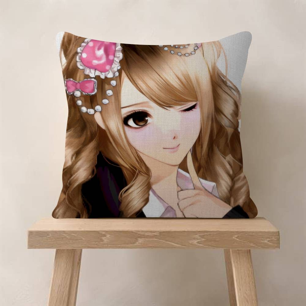 Anime GGyaru Gyaru Girls   Personalized Pillow Dust Cover Bedroom Kids Party Decoration Pillowcase Birthday Children Gift