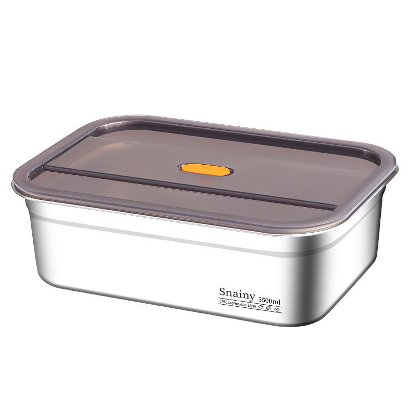 304 Stainless Steel Fresh-Keeping & Storage Box for Refrigerator, Ingredients, Picnic, and Lunch.