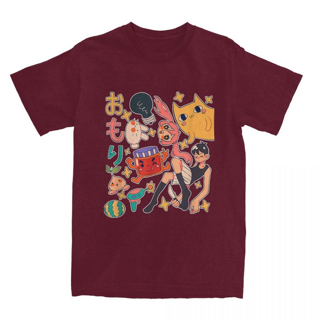 Anime Omori Characters T-Shirt Playing Gaming Novelty T-Shirts Short-Sleeved Tshirt Summer 100 Cotton Plus Size 5XL Top Tees