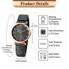 Stainless Steel Bracelet Watch with Waterproof Cute and Stylish Analog One Size Fits Quartz Rose Gold Perfect Gift for Day Women's Design Display,