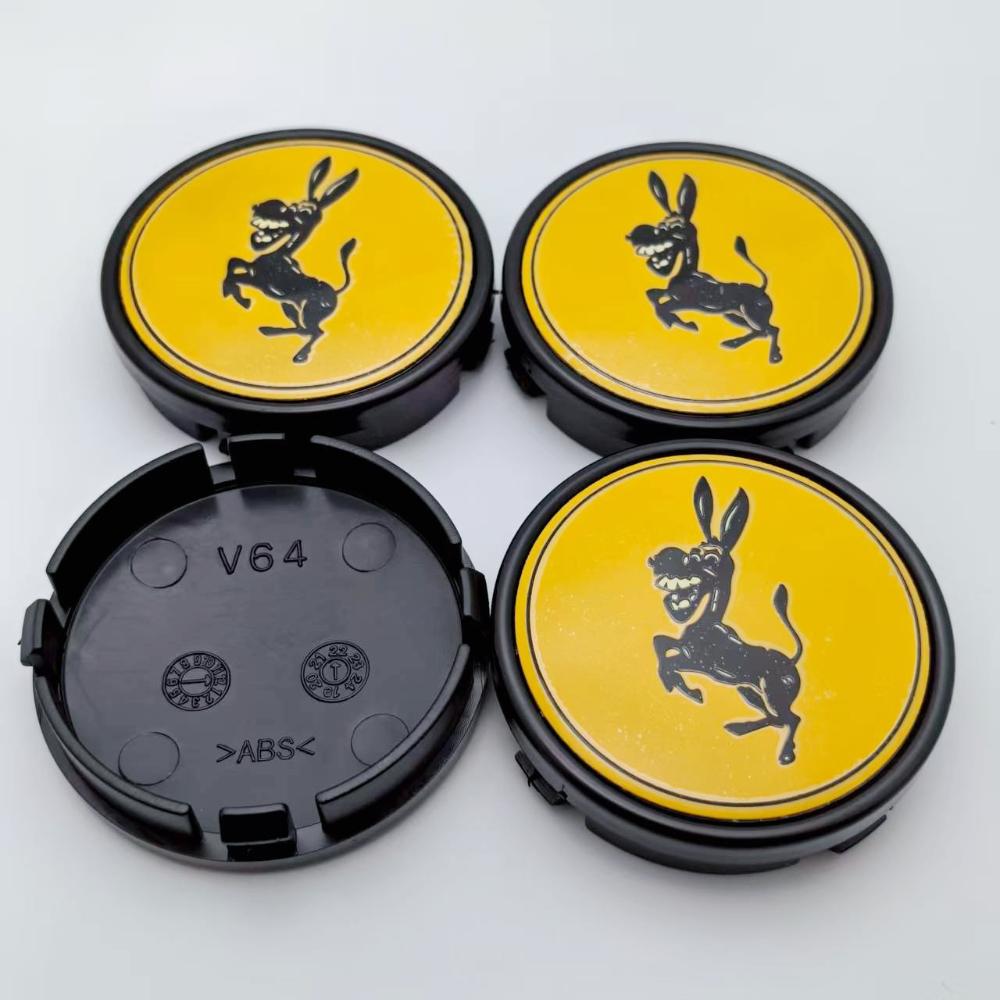AABJE1 4pcs 64mm Donkey Logo Emblem Badge Car Wheel Center Cap Wheels Hubcaps Rims Center Dust Cover Car Styling Accessories for Volvo