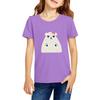 Fashionable Round Neck Short Sleeve Work Clothes Printed Tops For KID Summer Tops
