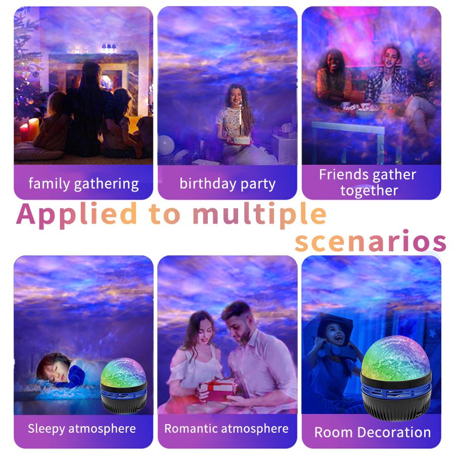 Northern Lights Starry Sky Projector LED Night Light with Remote Control USB A Variety of Styles for Home Bedroom Party Decor