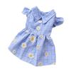 Fashionable Creative Floral & Plaid Print Stylish Pet Skirt