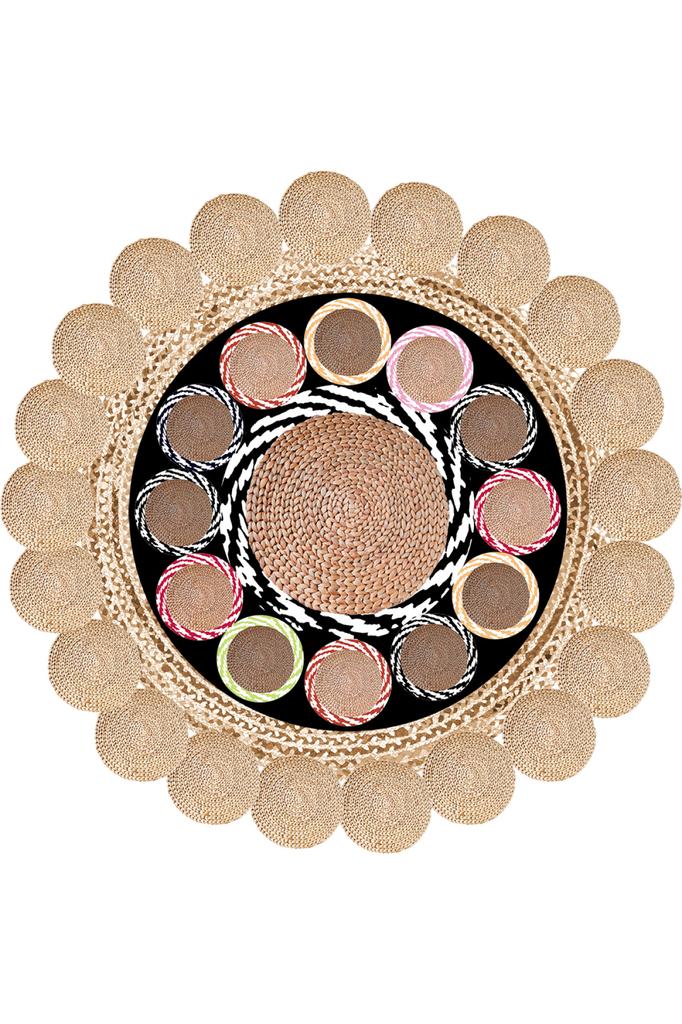 Rovigo Home Pratelný kulatý tištěný koberec RHM7013