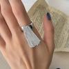 Silver Color Simple Geometric Multilayer Tassel Handmade Opens Ring for Women Men Fashion Personalized Party Jewelry