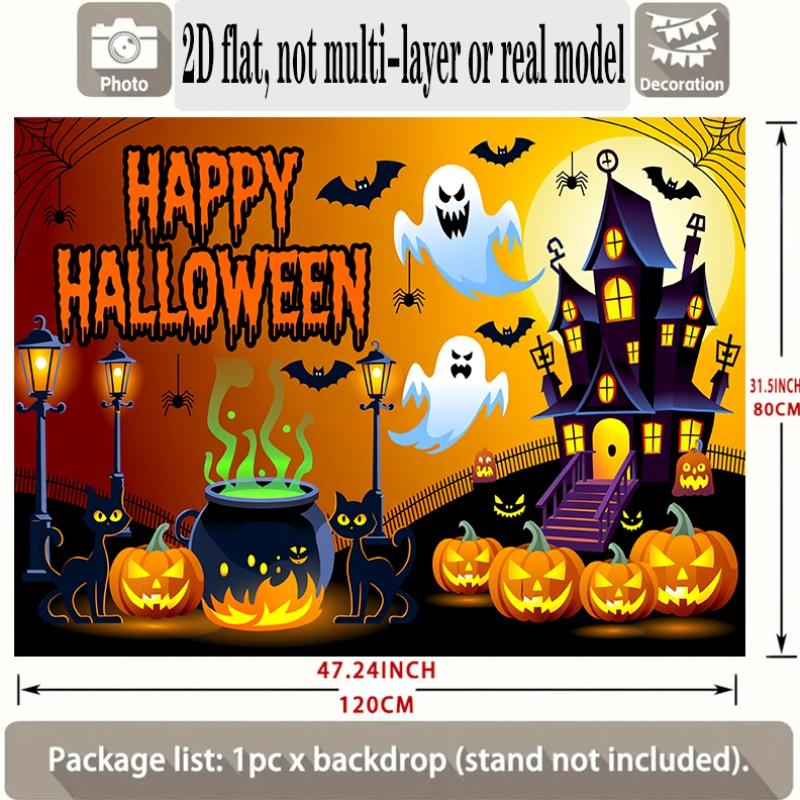 Party Backdrop Halloween Flat Banners Celebrations Wedding Enthusiasts Photo Background Decor Front Door Decor