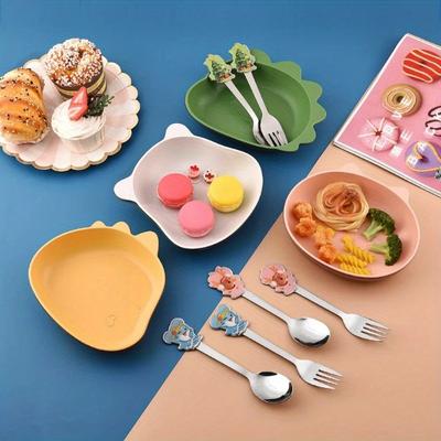 1pc Durable Cartoon Animal Shaped Plate, Cute Plate, Perfect for Snacks and Fruits