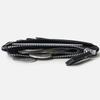 Black Lichee Pattern Leather Multi-purpose Card Wallet Unisex Small Zipper Coin Purse Men's Credit Card Bag ID Card Holders