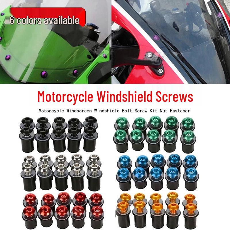Decorative Aluminum M5 Screw for Motorcycles and Sports Cars - Ninja Style Windshield Connector