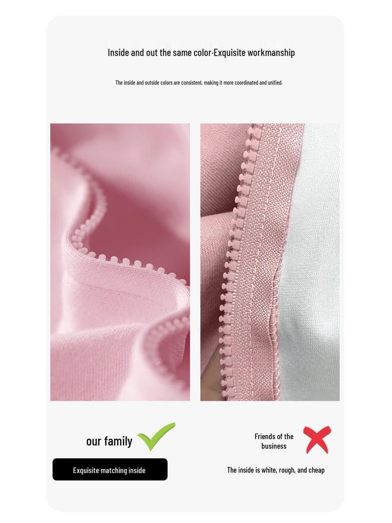 2025 Nová růžová mikina s kapucí a kardigan v korejském stylu pro ženy - Lehká, volný střih pro raný podzim/jaro