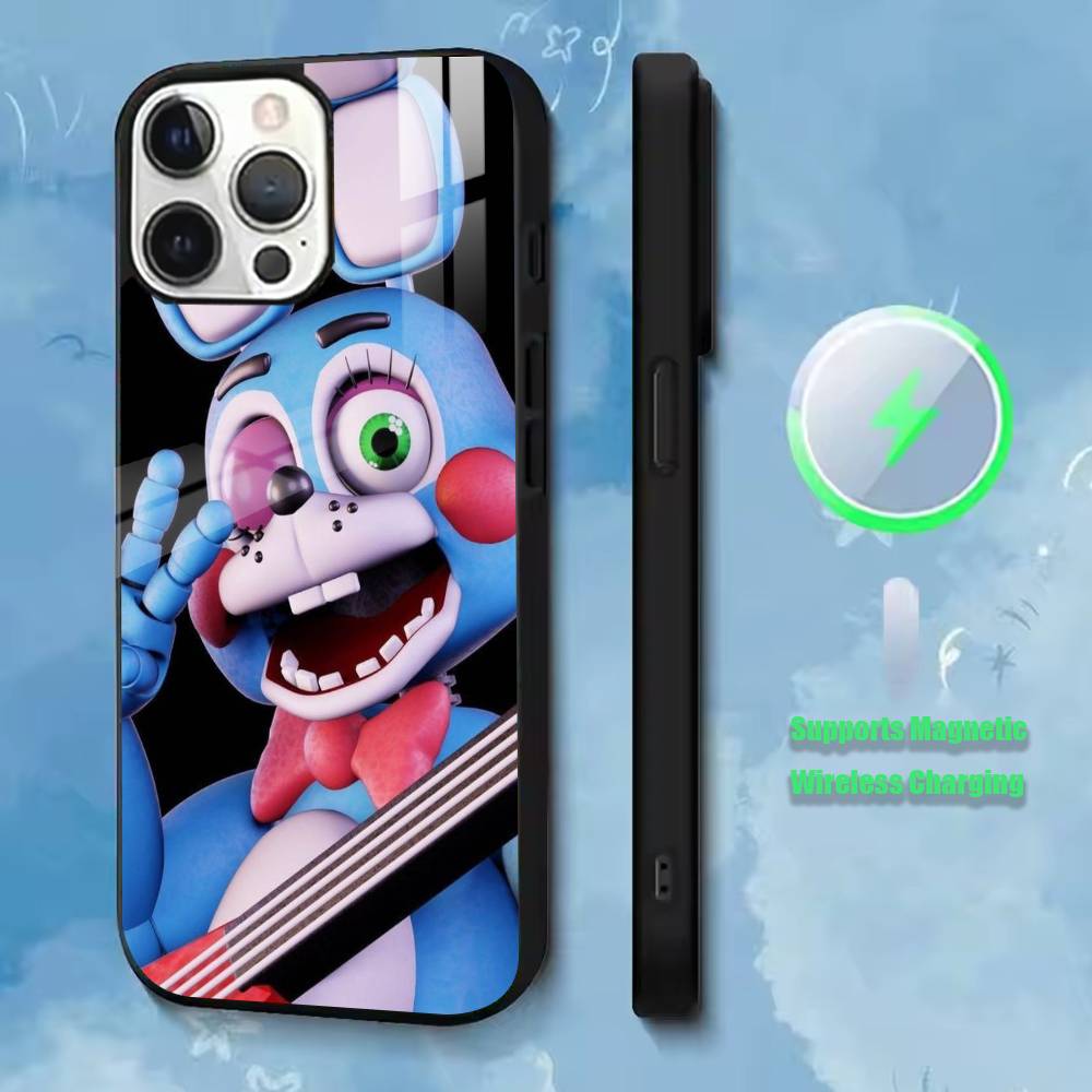 FNAF 5 Nights at Freddy's Handyhülle Für iPhone17,16,15,14,13,12,11 Plus,Pro Kompatibel mit magnetischer kabelloser Ladefunktion