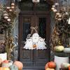 Creative Halloween Theme Spooky Ghost Paper Door Hanging Sign Front Door Porch Window Indoor Outdoor Party Scene Decor
