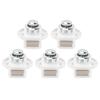 5 Pcs Push Button Latch Zinc Alloy Keyless Cupboard Locks for 14‑16mm Door Thickness
