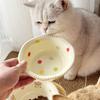 Ceramic Pet Cat Bowl Pet Drinking Water Feeding Bowl Ceramics Cat Food Dog Food Utensils Cat Dog Pet Supplies Accessories