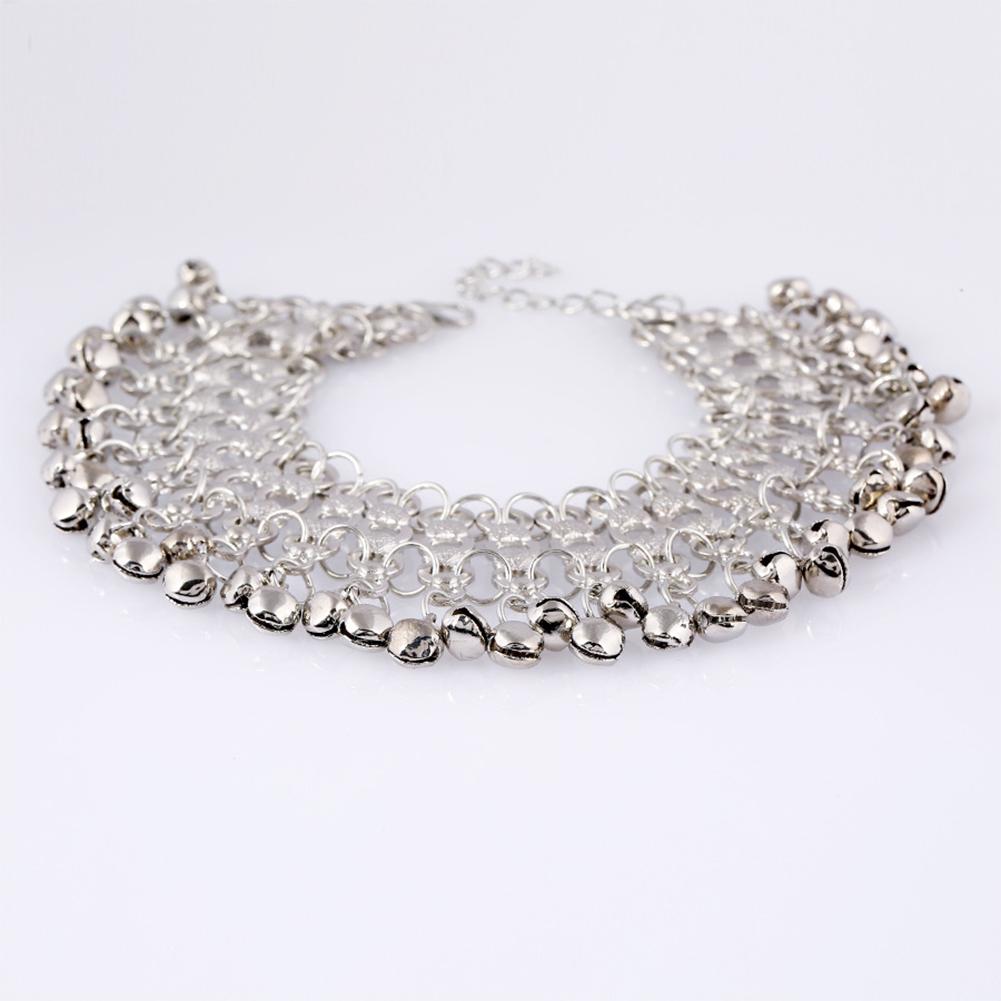 Women Fashion Exquisite Silver Bell Anklet Beach Barefoot Jewelry