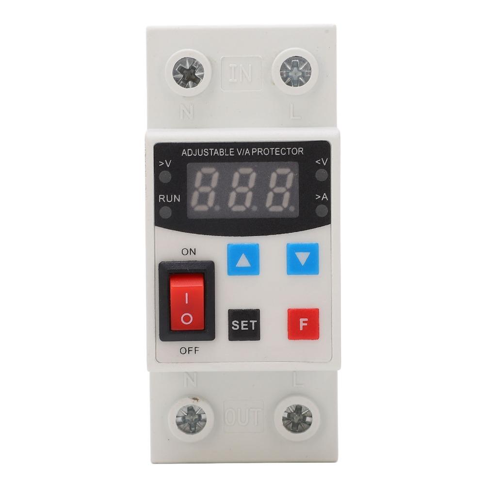 Adjustable Auto Reset Over Under Voltage Protector 240-300V 40A Digital Display Current Protector Circuit Protection