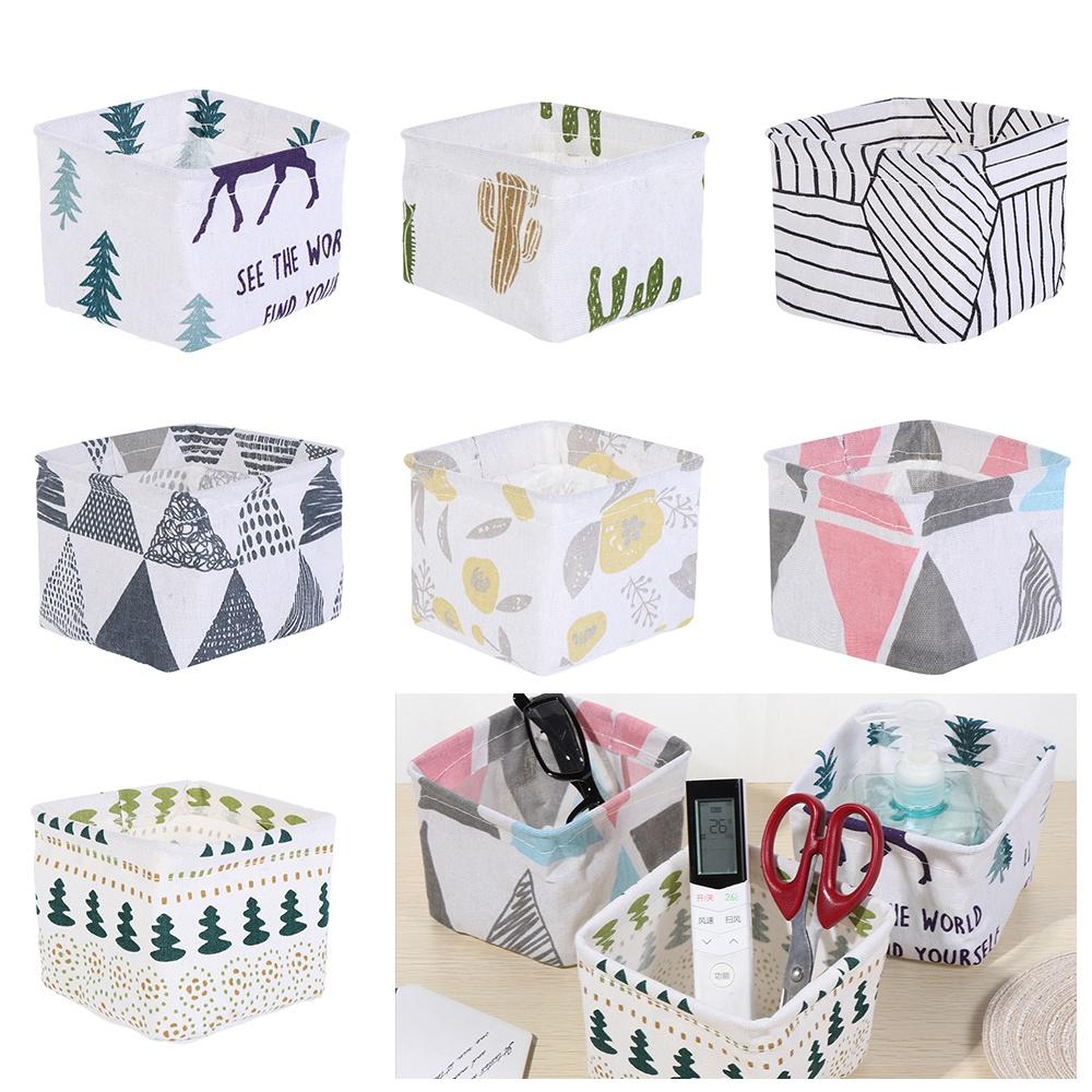 Stationery Organizer Foldable Makeup Box Fabric Bin Pen Basket Desktop Storage Stationery Organizer Foldable Makeup Box Fabric Bin Pen Basket Desktop Storage