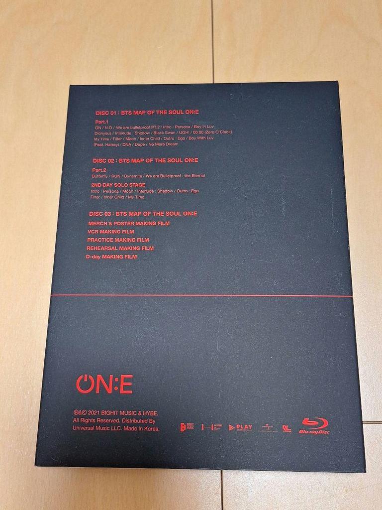 [USED] BTS DVD Blu-ray MAP OF THE SOUL ON:E