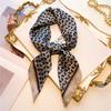 Simple geometric silk scarf women's 71cm small square scarf imitation silk scarf shawl versatile triangular color matching headscarf headband