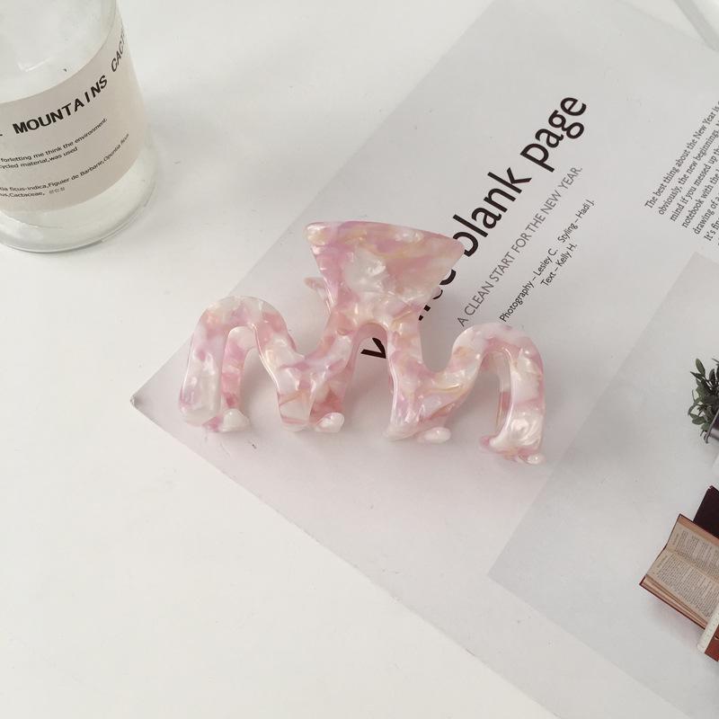 

Заколка для волос среднего размера 8,8 см с квадратами, аксессуары для волос для девочек, волнообразная, евро-американский стиль, INS