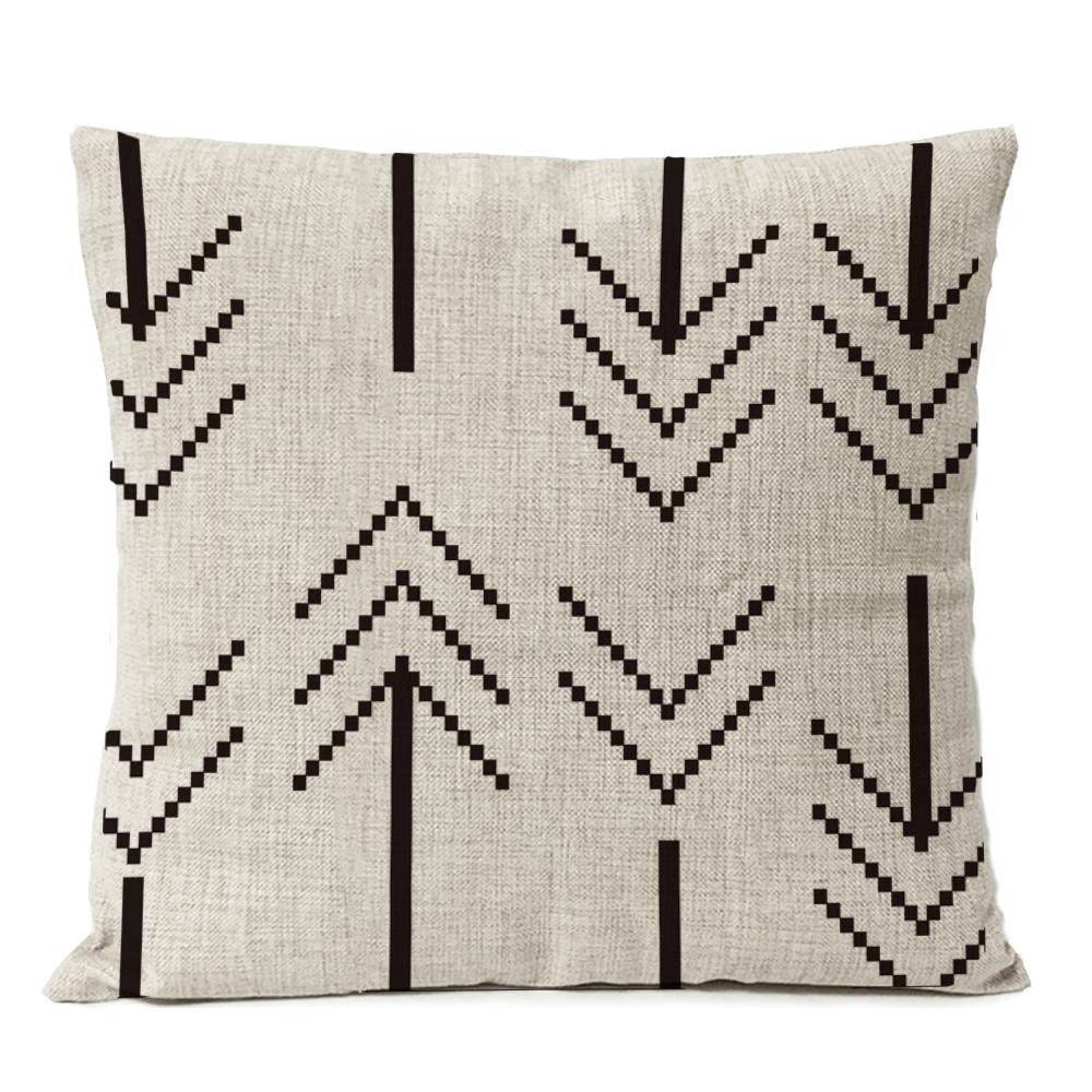 Black Geometric Boho Pillow Cover Bohemia Arrow Cushion Home Decorative Sofa Pillowcase