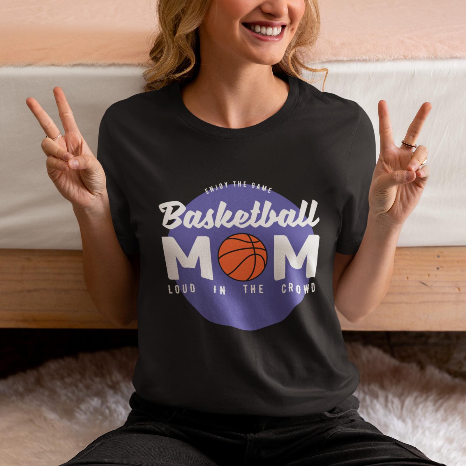 

Basketball Mom Graphic T-Shirt Mens Womens Tees Top Sports Gift Tee for Women Funny Game Day Shirt 4XL