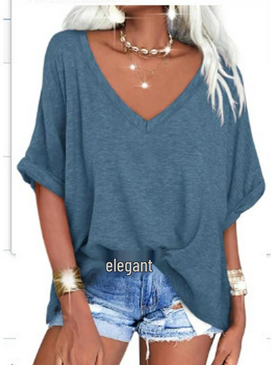 2024 European & American Women's Plus Size Casual Short-Sleeve Loose T-Shirt