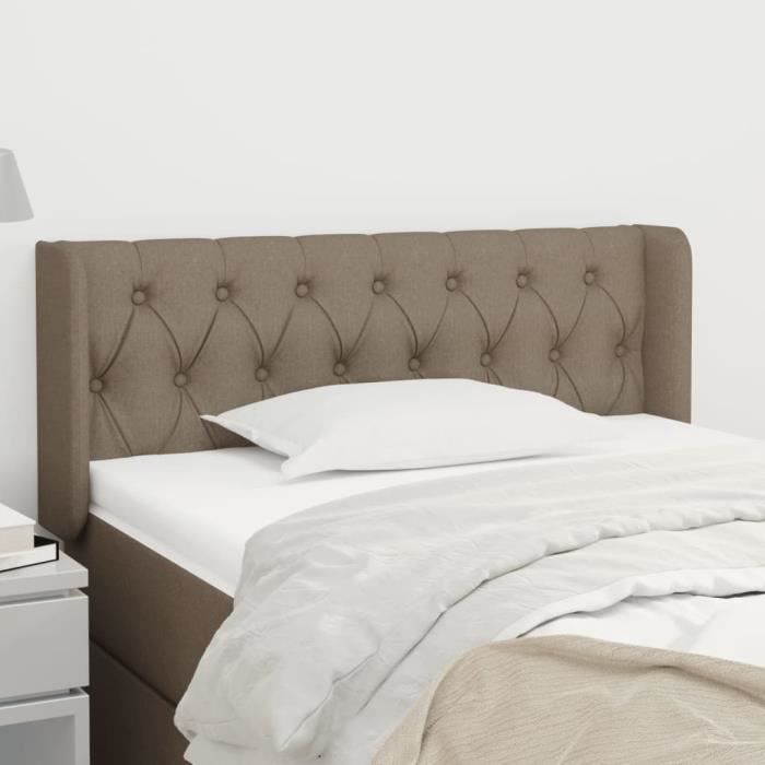 VidaXL Headboard with Ears Taupe 103x16x78-88 Cm Fabric3119098