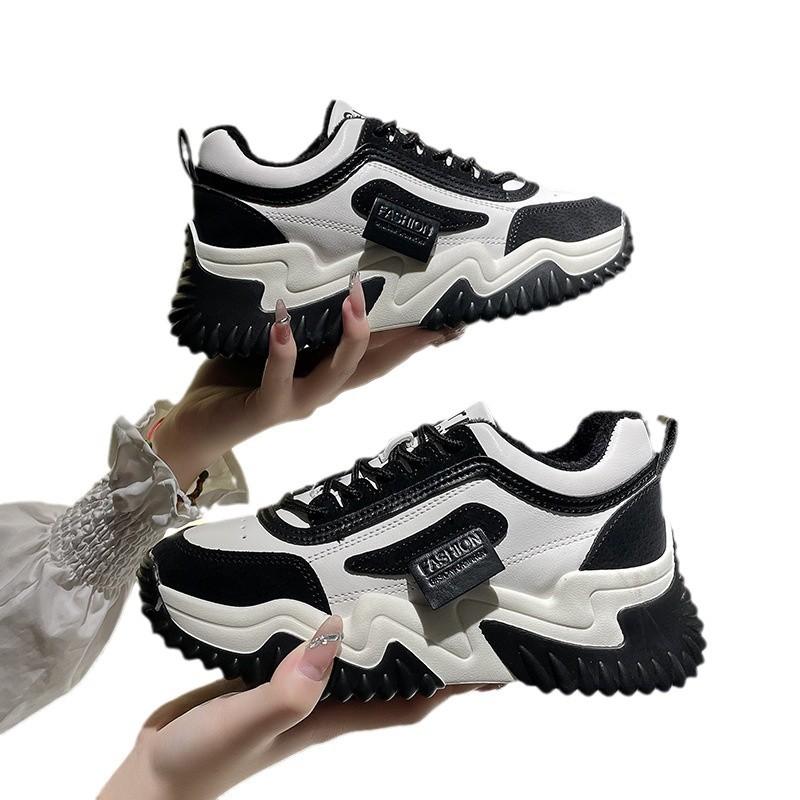 Dad shoes women ins2025 spring and autumn new versatile color matching thick sole height increase Forrest Gump shoes women's sports and leisure
