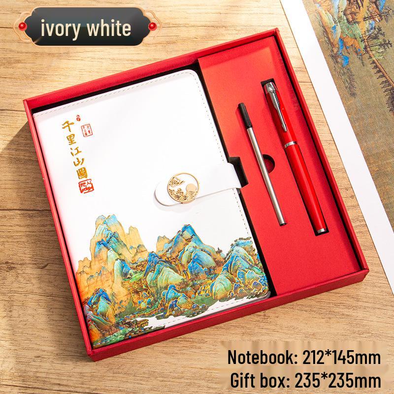Exquisite Guochao Chinese Style Notebook & Diary Gift Set for Business Meetings