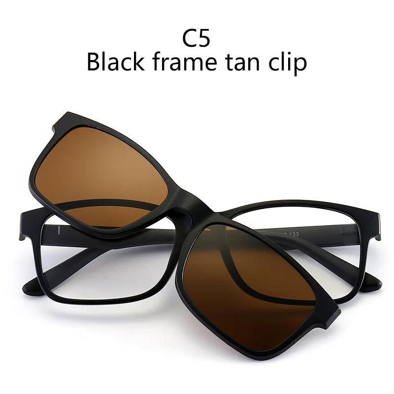 

Myopia 2303A 2 IN 1 Dual-Purpose Magnet Square Frame Set Mirror Multi-lens Colorful Sunglasses Magnetic Can Custom 0