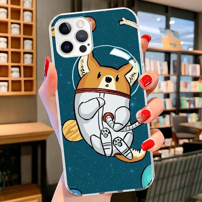 

Cartoon Corgi Cute Dog Cover Phone Case For iPhone 16 17 Air 15 14 Pro Max 16E Phone Case 13 Mini 12 11 7 SE 8 Print Pattern Fit iPhone 11