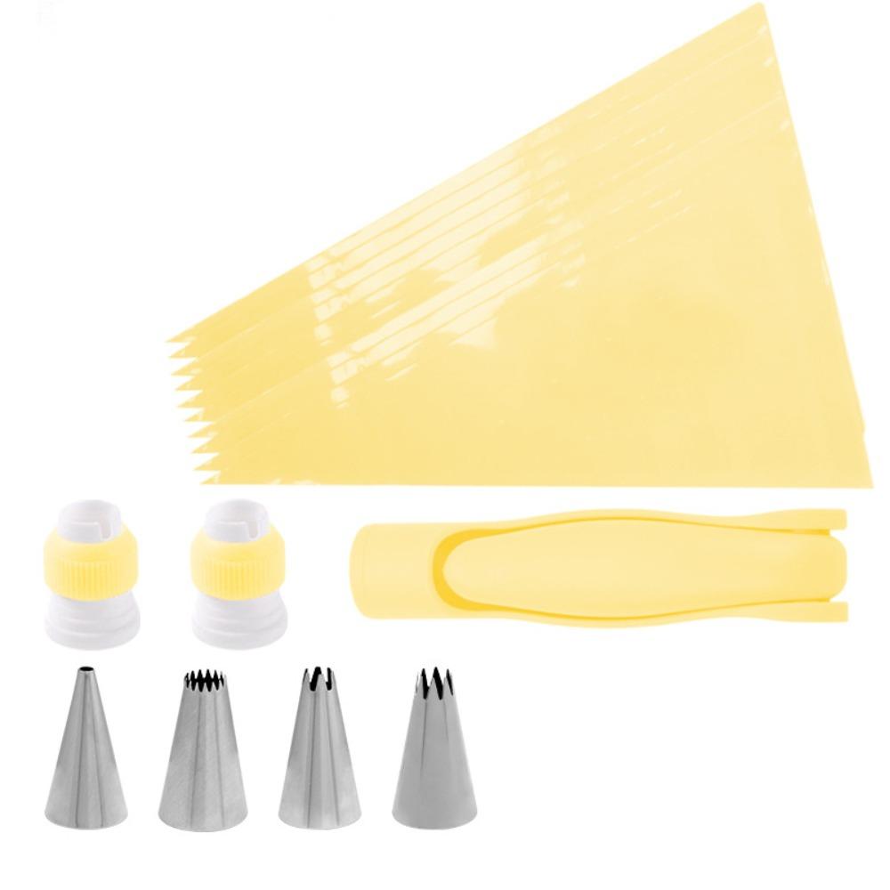 17 pcs/Set Reusable Cake Decorating Tool Set with Piping Bag with Nozzle Tips Pastry Icing Pen with Piping Spout Piping Bag