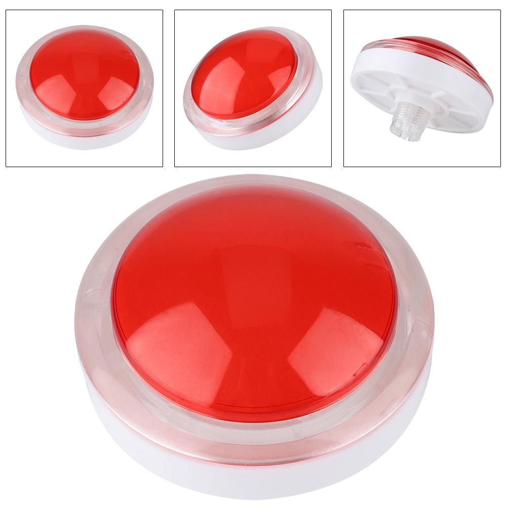 

100 мм светодиодная лампа кнопка большая круглая аркадная видеоигра кнопки нажатия(красный) красный