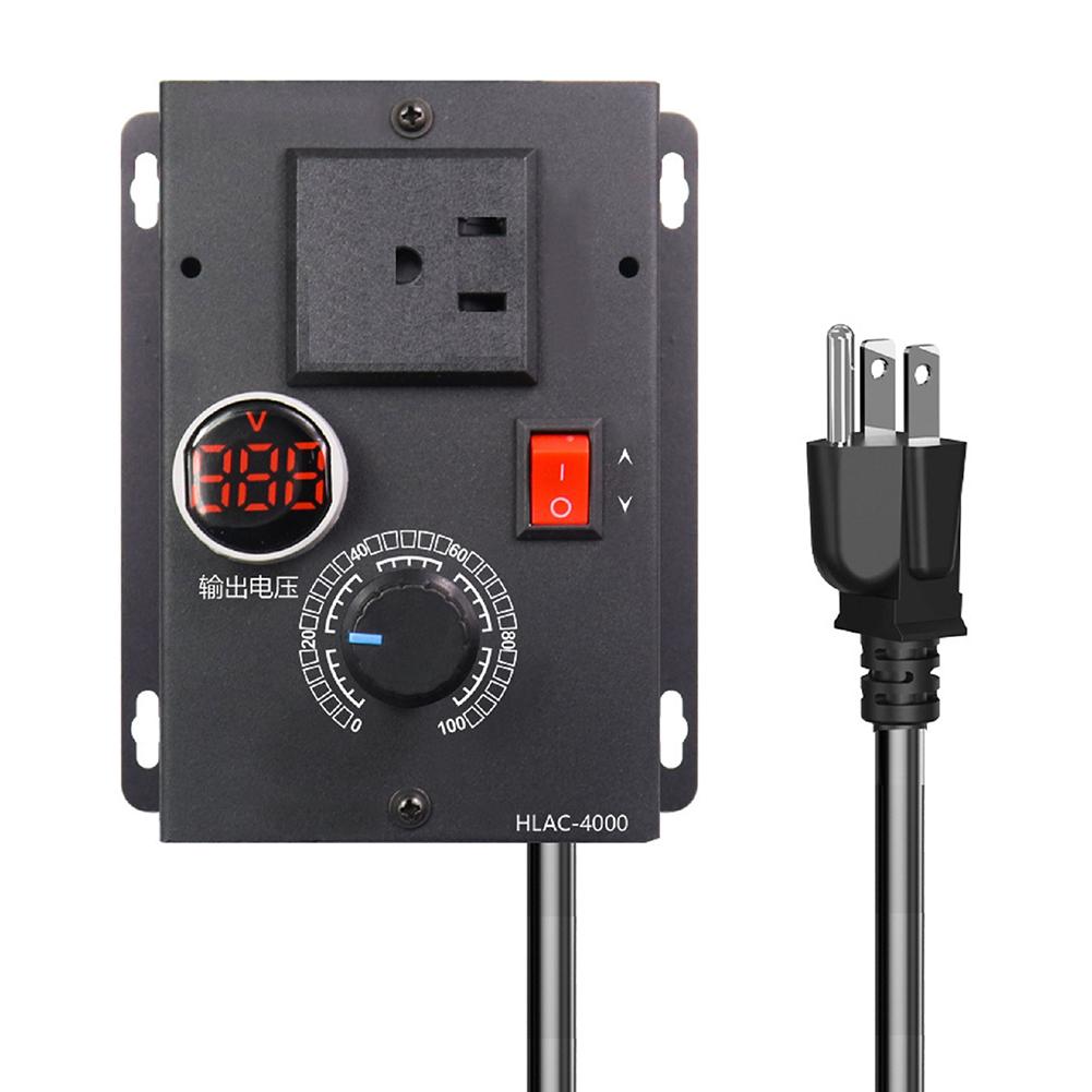 Adjustable AC Voltage Controller 110V Input 1500W Recommended Load for Power Tools and High Voltage Light Strips
