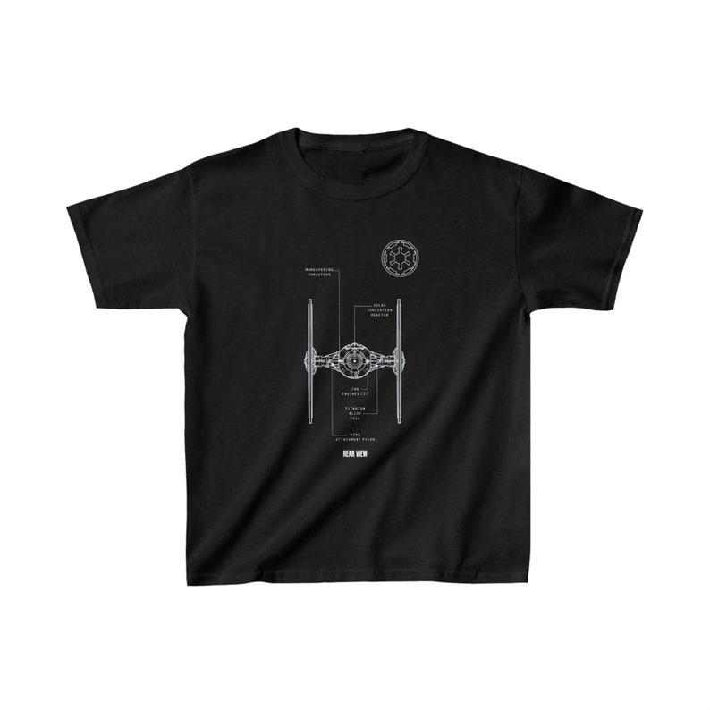 Star Wars Kids Cotton T-Shirts - TIE Fighter Blueprint 100