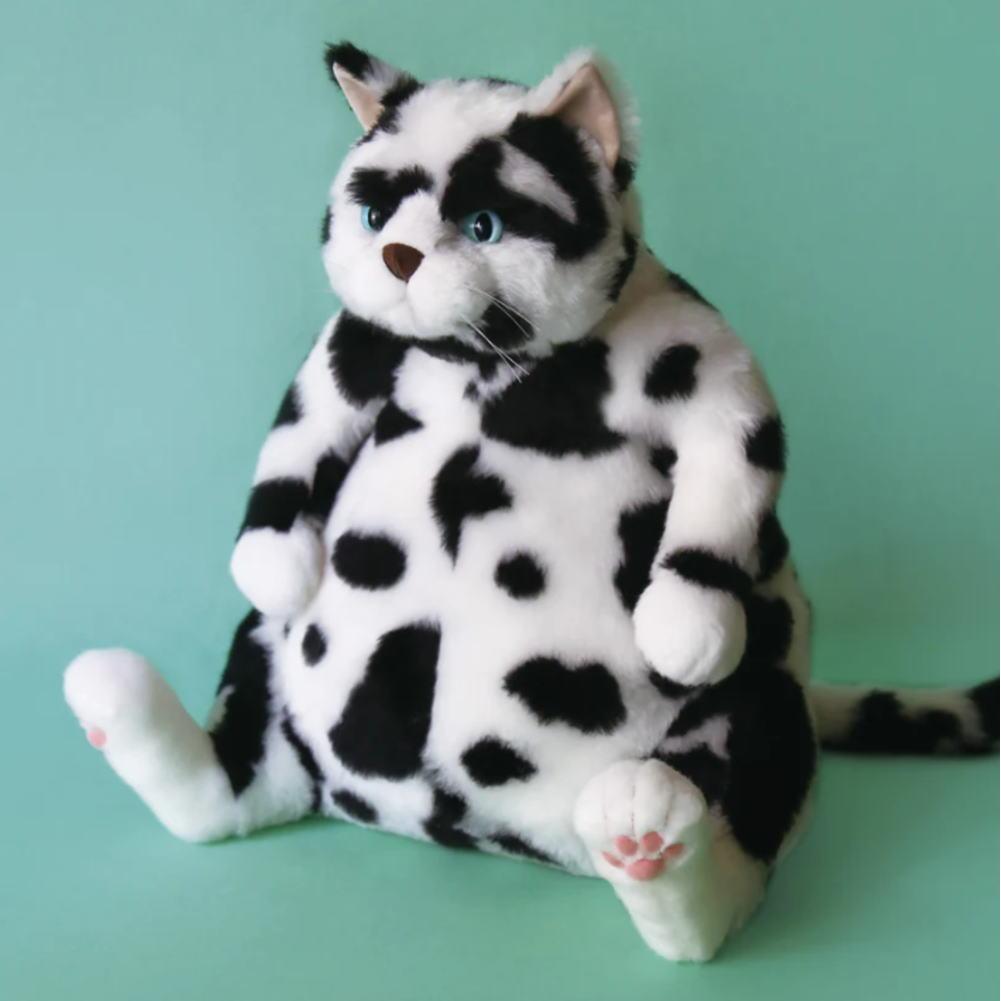 

[Potaufeu] Holstein Pattern Cuddly Cuddly Plush Cat Realistic Large Cat Stuffed Animal Made in Japan Cat Cat Cat Goods Present Birthday Adult