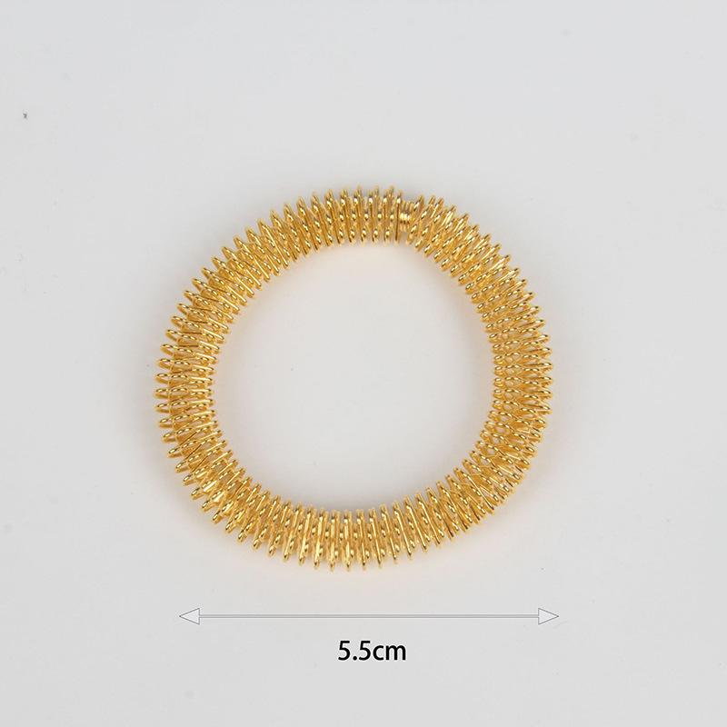 Spring Steel Bangle: Gold & Silver Wrist Massage Toy