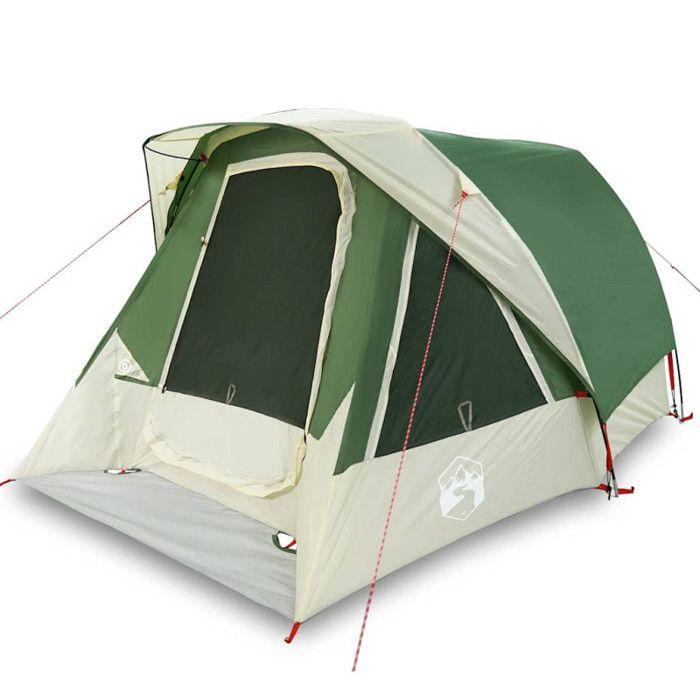6 Person Family Cabin Tent Green Waterproof
