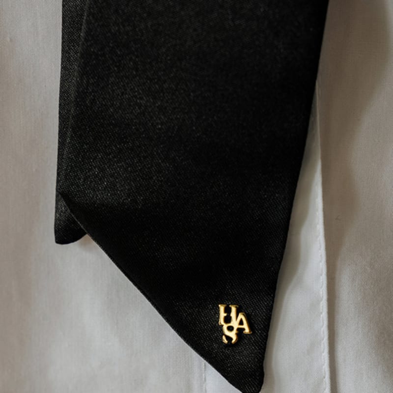 HAS HON022 Black Tie Scarf