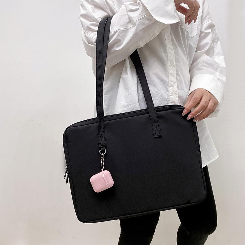 

Новая осенне-зимняя однотонная сумка-тоут и сумка через плечо с отделением для ноутбука 13-14 дюймов и защитой для iPad 11 дюймов