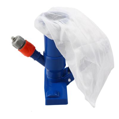 Pool Vacuum Jet Underwater Cleaner Brush with Clip Handle Drawstring Bag Removes Corners Debris