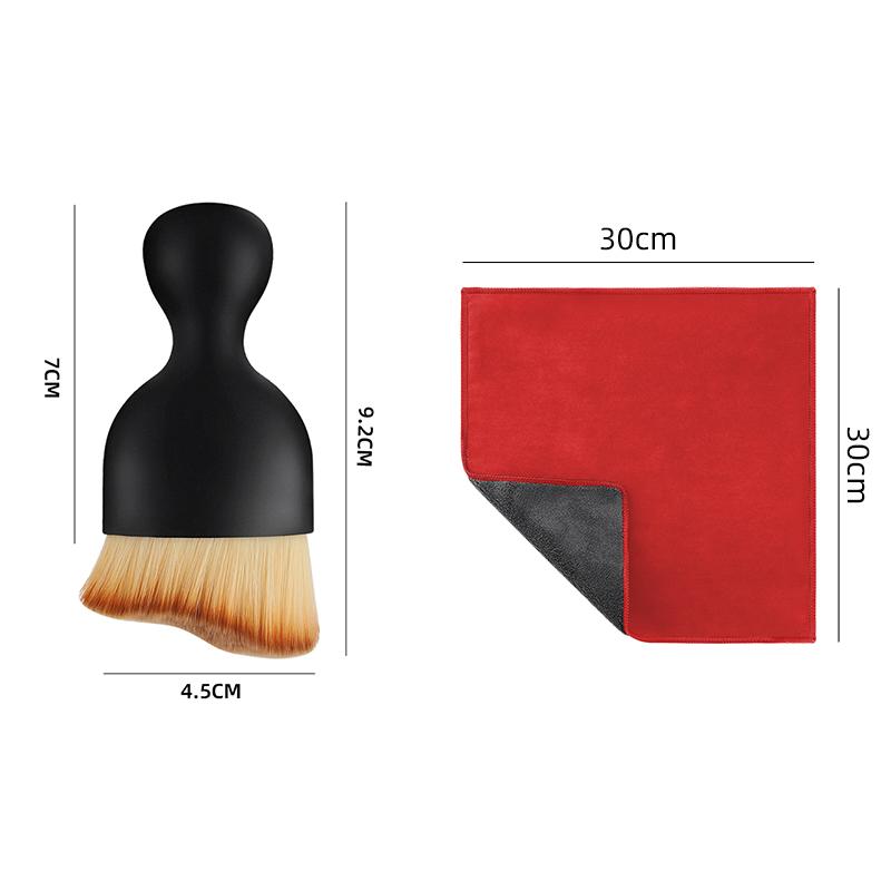 2026 Hot For VW VOLKSWAGEN Car Wash Microfiber Towel + Car Dust Brush Cleaning Brush for Volkswagen VW GOLF Polo TOURAN CADDY PA