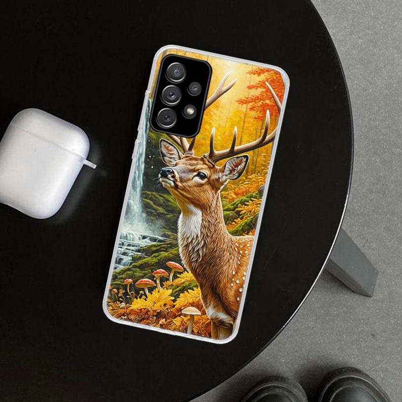 Deer Hunting Camo Phone Case for Samsung Galaxy A17 A16 A26 A36 A56 A57 A37 A15 A25 A35 A55 A14 A24 A34 A54 A13 A23 A33 A53 Gala