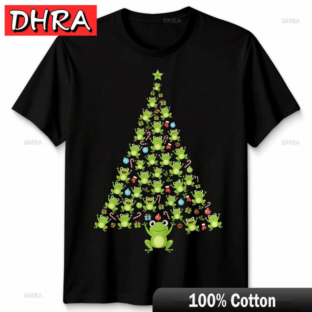 Christmas Frogs Tree Holidays Unisexs TShirt Womens Graphic Tee In Homme for Travel Casual Top Chill Unisex Trendy Breathable