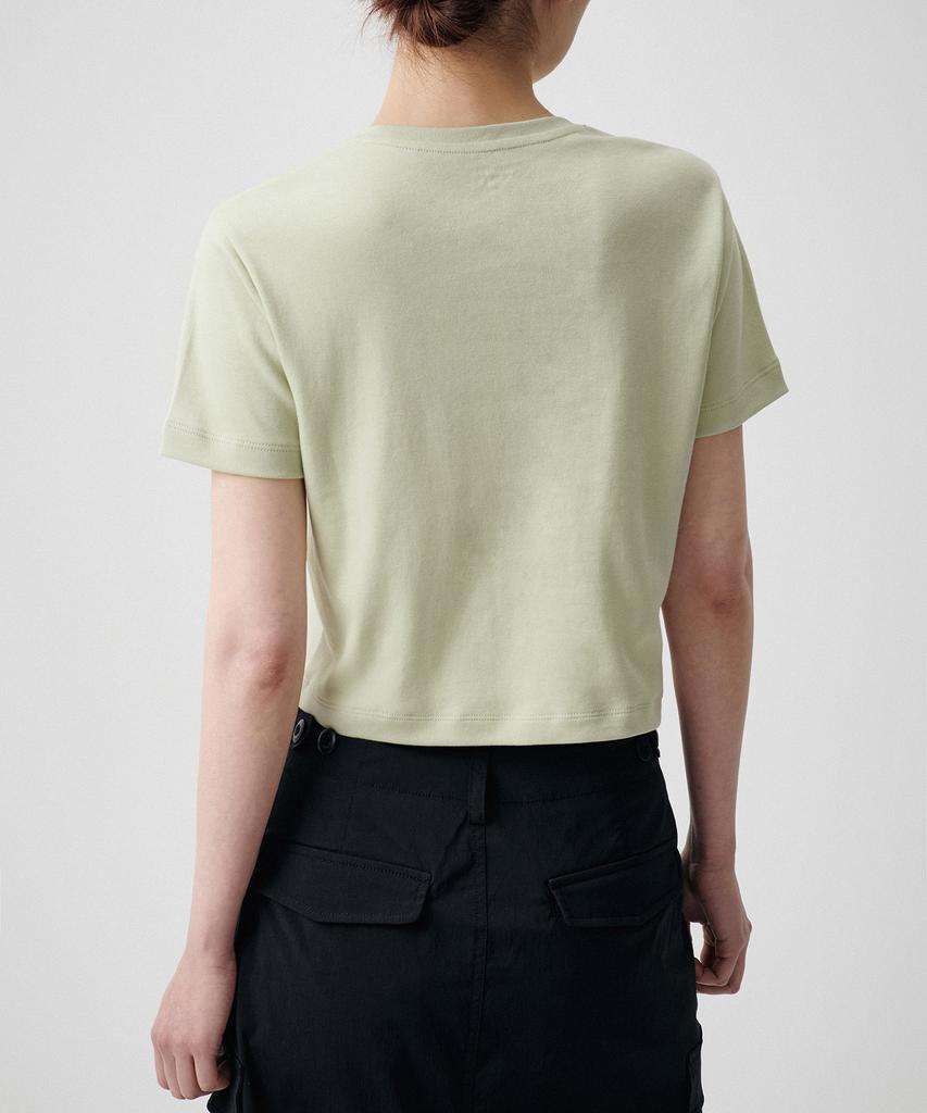 MUSINSA STANDARD WOMAN Women'S Crew Neck Crop T-Shirt [Pale Green]