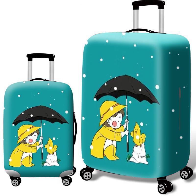 24-Inch Waterproof Elastic Suitcase Cover - Wear-Resistant Travel Protection